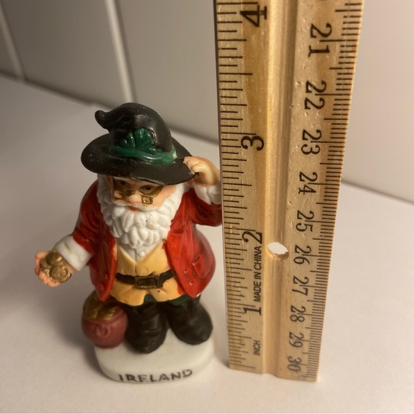 Vintage Santa Claus IRELAND Figurine Irish folk art Santa Holiday CAKE TOPPER - Picture 10 of 16